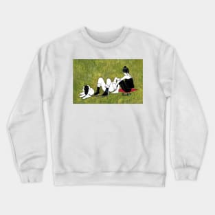 Couple in the park Crewneck Sweatshirt